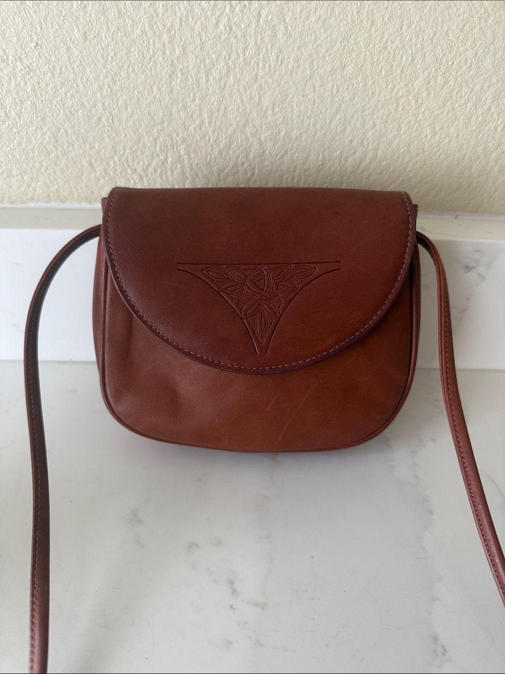 Vintage Rolfs Brown Leather Small Crossbody